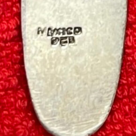 ATI MEXICO?? Abalone Shell Inlay Long Oval Pendant 925 Sterling Silver - Picture 3 of 5